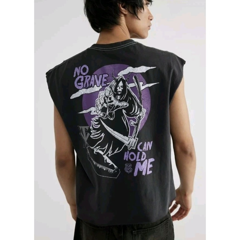 NWT WWE Urban Outfitters Exclusive Undertaker Muscle Tee Sz M Sleeveless TShirt